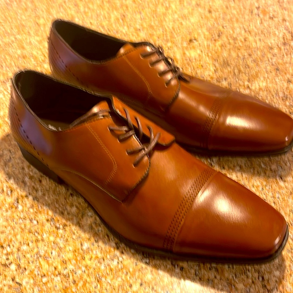 Kenneth Cole "Lesson Plan" Men's CAP Toe Business Dress Shoe - Brown - Size 13